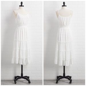 White Swiss Dot Summer Dress Size XL